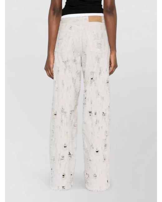 Haikure White Bethany Bull Destroy Wide Leg Jeans