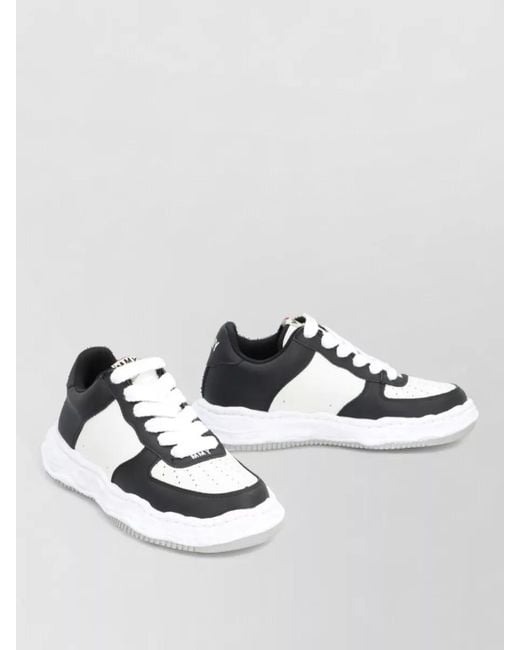 Maison Mihara Yasuhiro Metallic Leather Low-Top Sneakers for men