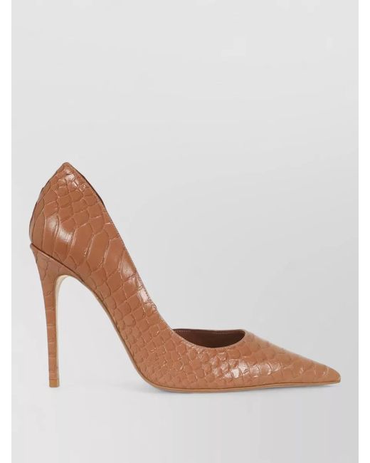 Paris Texas White Crocodile Effect Leather Pointed Toe Pumps