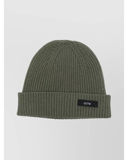Arte' Green Wool Beanie for men