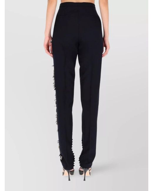 Dries Van Noten Blue Wool Slim-Fit Trousers