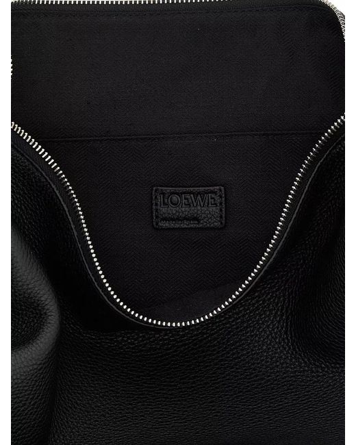 Loewe Black Calf Leather Shoulder Bag for men