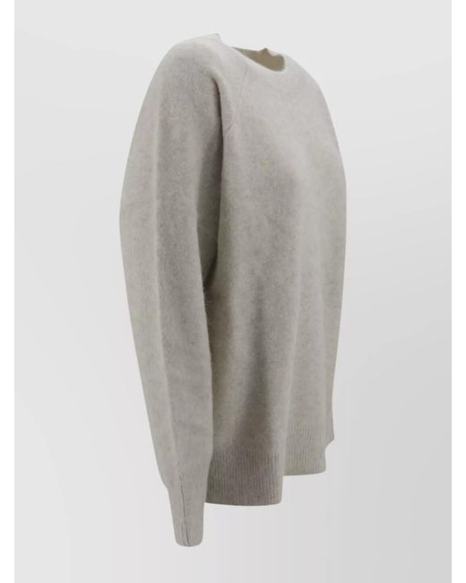 P.A.R.O.S.H. Gray Ribbed Hem Crew Neck Jumper