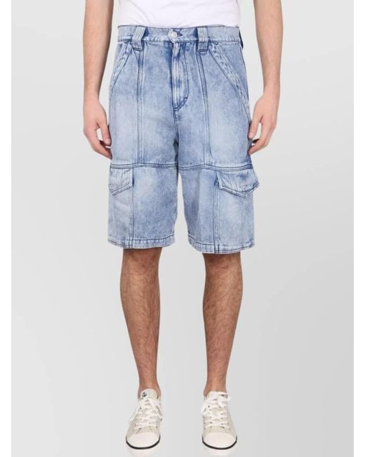 Isabel Marant Blue Cargo Shorts for men