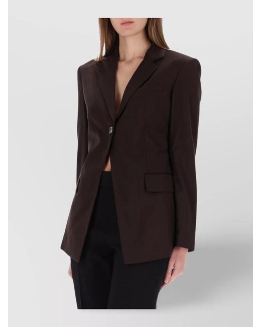 Helmut Lang Black Tailored Jacket With Back Belt Detail