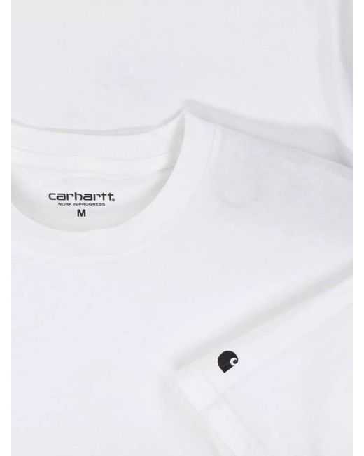 Carhartt White Crew Neck Short Sleeve T-Shirt Design for men