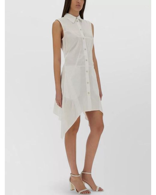 Helmut Lang White Slim-Fit Mini Dress