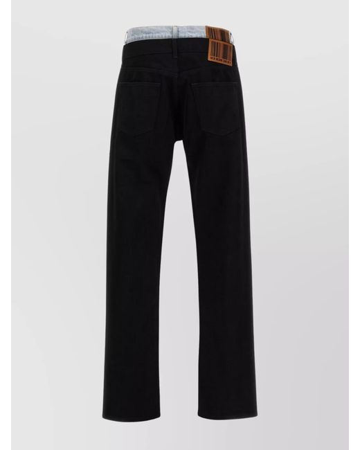 VTMNTS Black Denim Straight-Leg Jeans for men