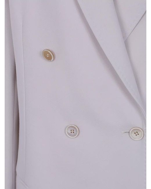 Maison Margiela Purple Double Breasted Blazer Tailored Fit