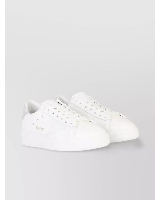 Golden Goose Deluxe Brand White Leather Low-Top Sneakers