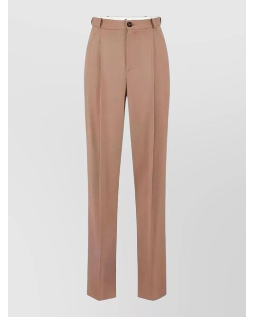 Elisabetta Franchi Natural High-Rise Tailored Trousers