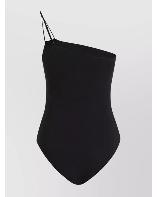 Dolce & Gabbana Black One-Shoulder Swimsuit