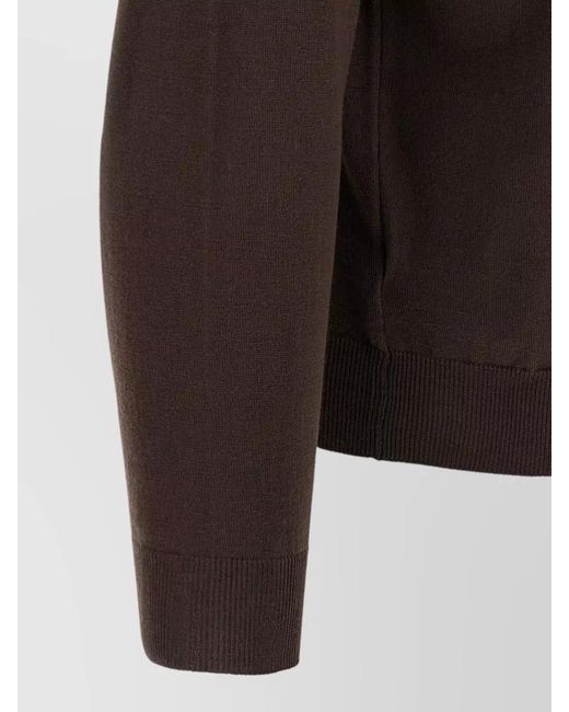 Zanone Brown Long Sleeve Polo Shirt Regular Fit for men