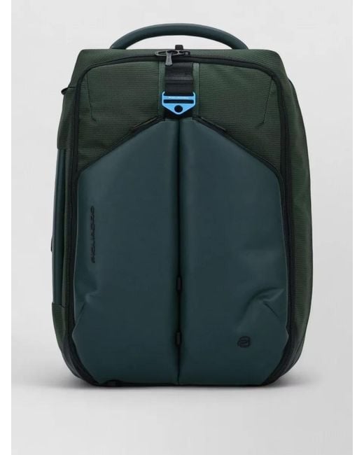 Piquadro Green Laptop Backpack Expandable Three Compartments 15 6