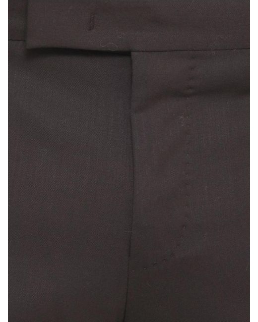 PT Torino Gray Virgin Wool Straight-Leg Tailored Trousers for men