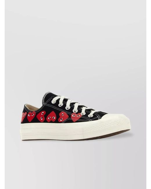 COMME DES GARÇONS PLAY Black Canvas Sneakers for men
