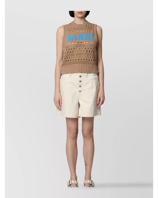 Jil Sander Natural Denim Shorts