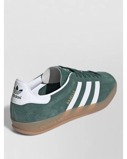Adidas Originals Green Suede Sneakers Contrast Heel Tab Rubber Sole for men