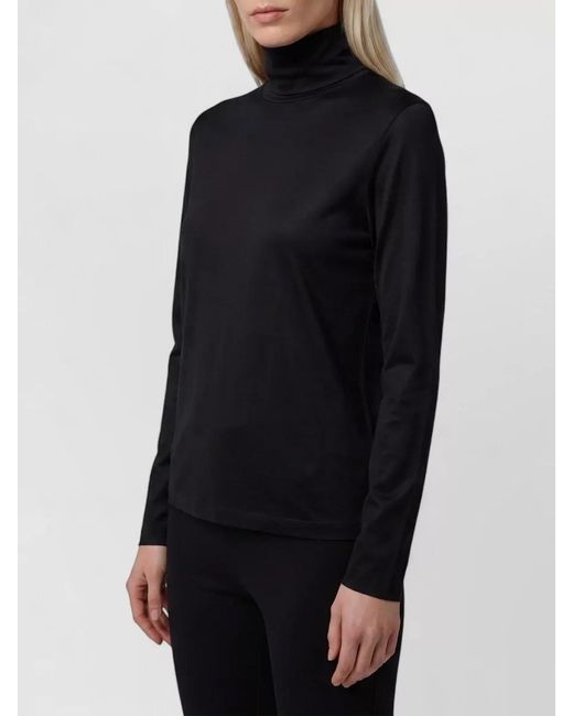 Gucci Black Silk High Neck Long Sleeve Sweater