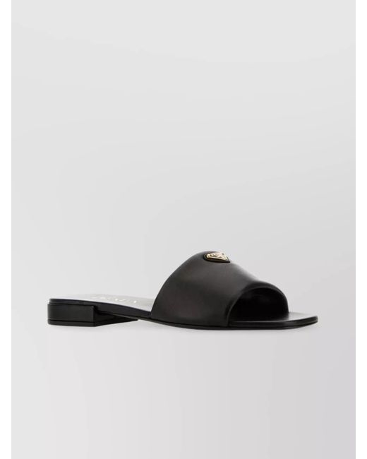 Prada Multicolor Nappa Leather Open Toe Slippers
