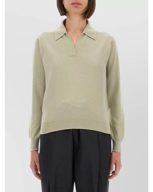 Maison Margiela Natural Virgin Wool Polo Shirt