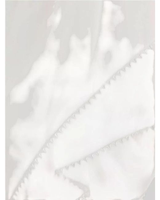 Jacquemus White Knee Length Dress Asymmetric Scalloped Hem Sleeveless