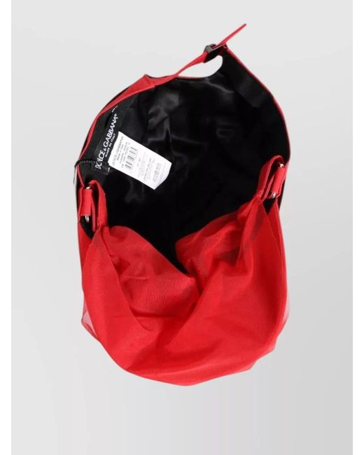 Dolce & Gabbana Red Cotton Baseball Cap