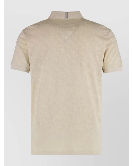 Boss Natural Short-Sleeve Zip Polo Shirt for men