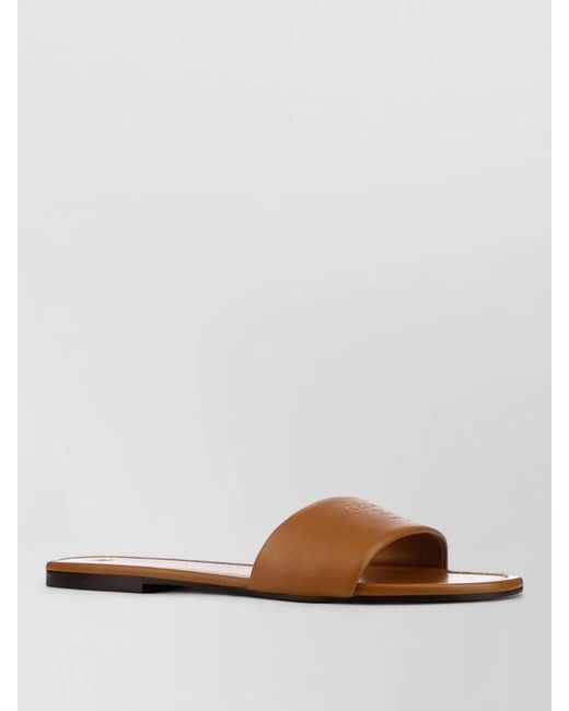 Céline White Shearling-Lined Leather Mules