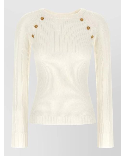 Balmain Natural Fine-Knit Jumper