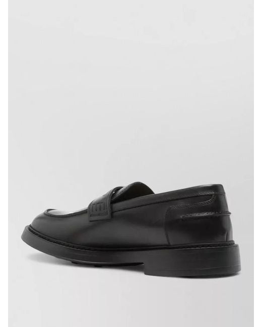 Doucal's Gray Leather Loafers for men