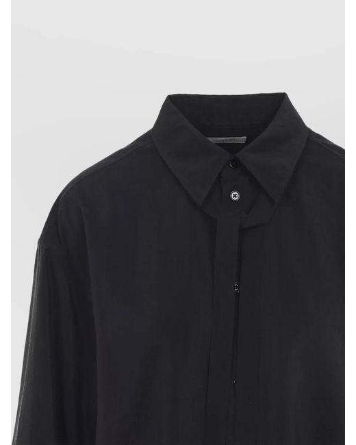 Lemaire Blue Silk Long Shirt