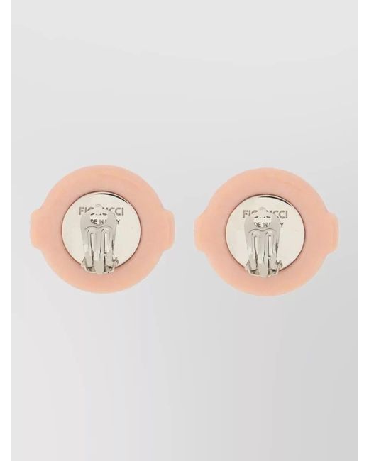 Fiorucci Gray Lollipop Motif Earrings Floral Detail
