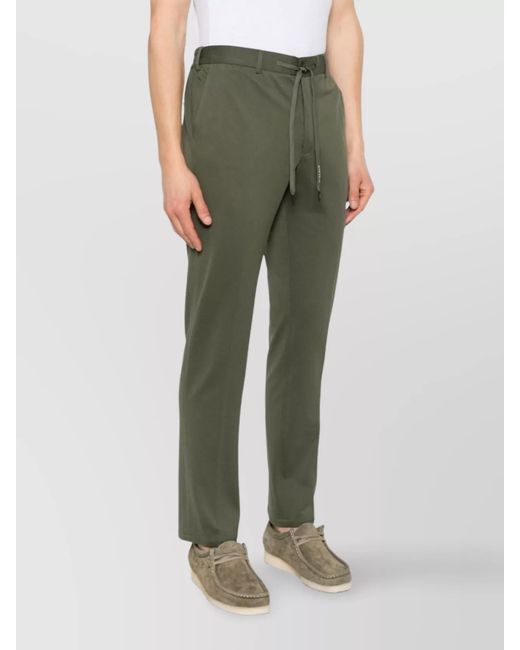 Circolo 1901 Green Cotton Straight-Leg Trousers for men
