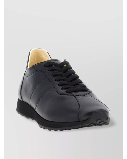 The Row Black Low-Top Rubber Sole Sneakers