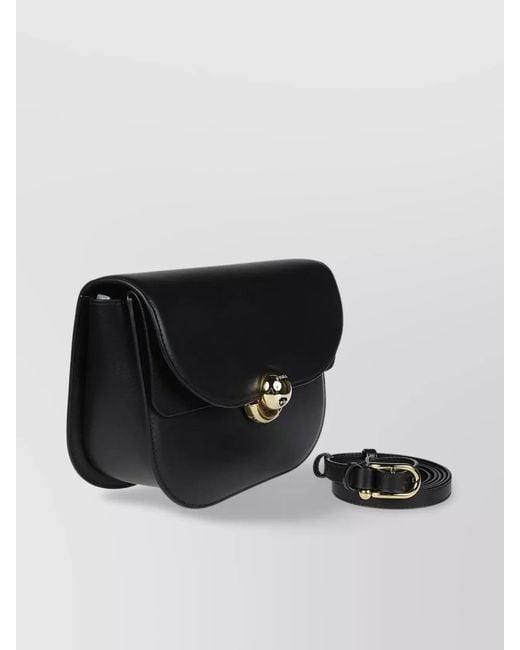 Furla Black Sfera S Crossbody Round