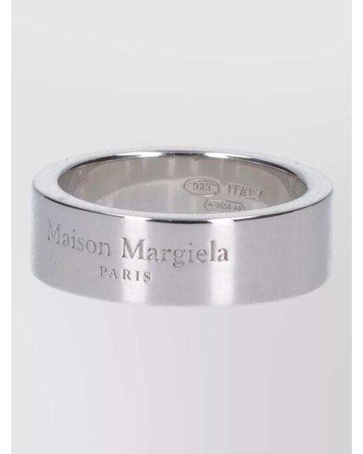 Maison Margiela Gray Sculptural Ring Polished Finish Smooth Contours