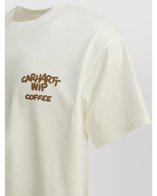 Carhartt White Coffee Break Graphic Crew Neck T-Shirt for men