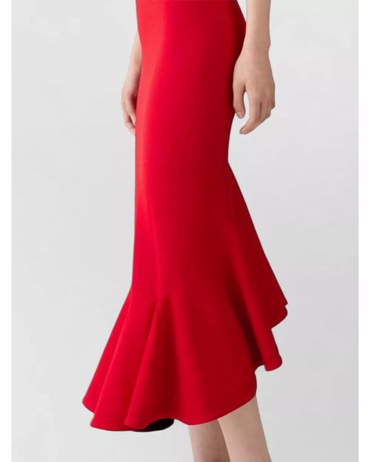 Jacquemus Red Printed Sleeveless Open-Back Midi Dress