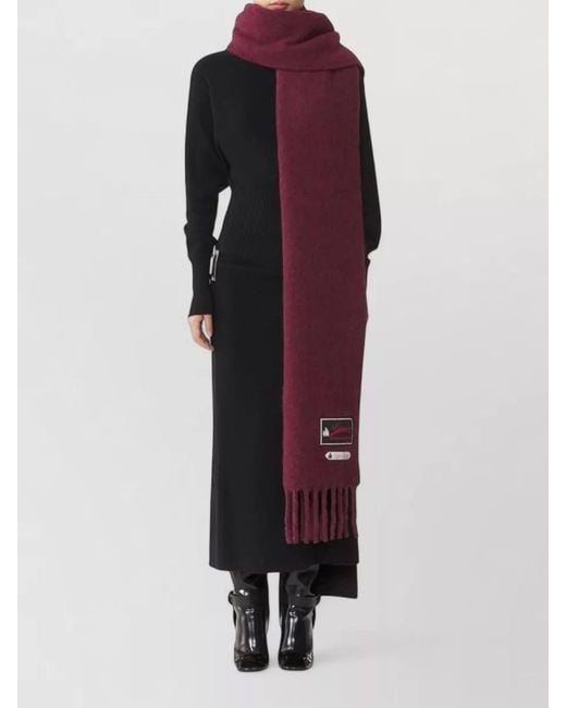 Lanvin Purple Alpaca Wool Scarf for men