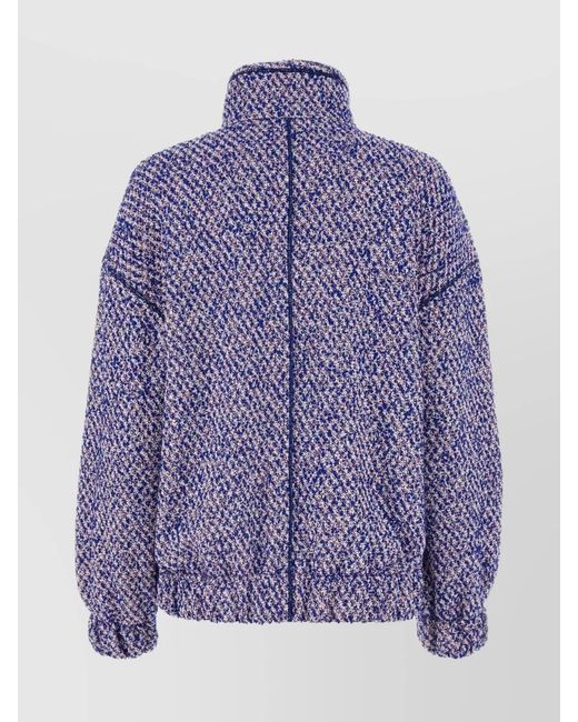 Philosophy Purple Oversized Cotton Blend Jacket
