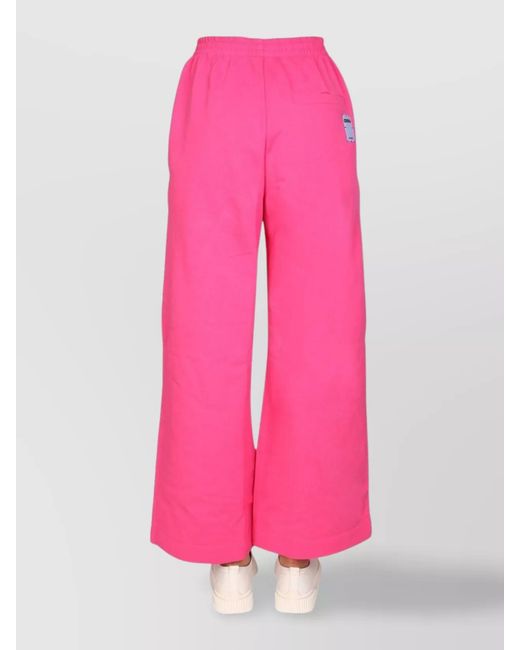 McQ Alexander McQueen Pink Cotton Wide-Leg Trousers
