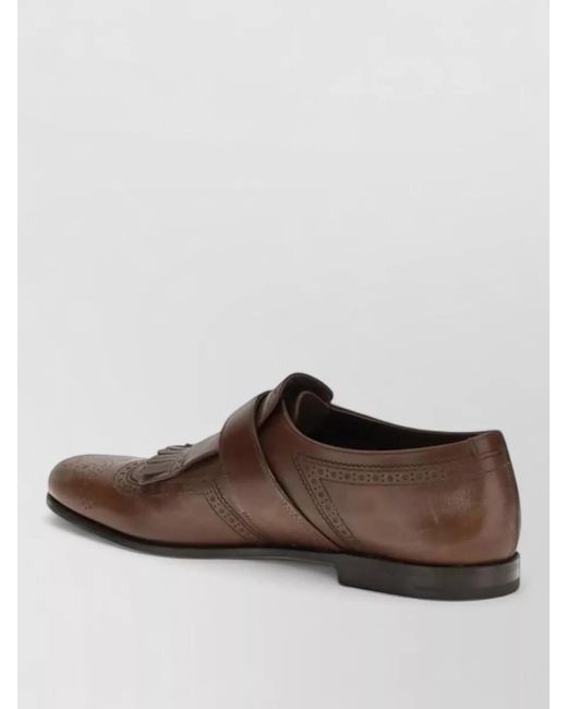 Church's Brown Calf Leather Houndstooth Slip-On Loafers for men