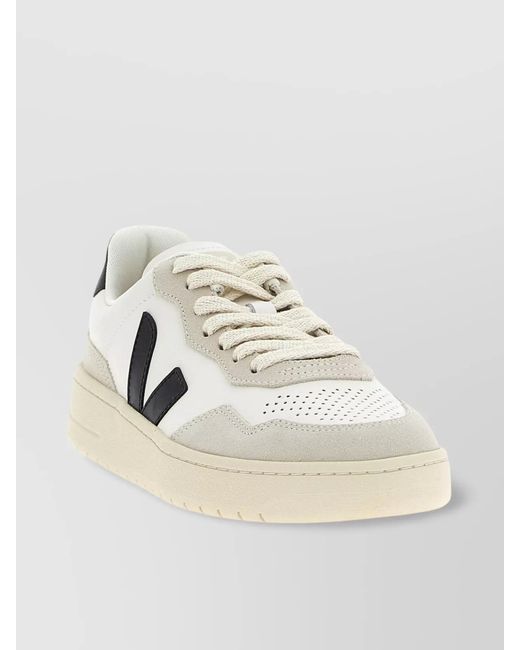 Veja Metallic Leather Low-Top Sneakers for men
