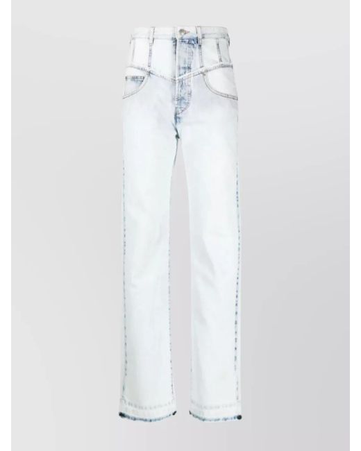 Isabel Marant White Straight-Leg Trousers