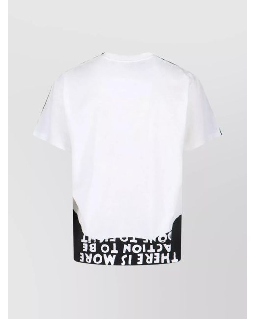 MM6 by Maison Margiela White Cotton Short-Sleeve T-Shirt for men