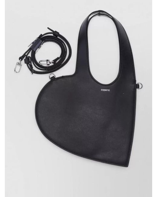 Coperni Black Heart Mini Leather Shoulder Bag