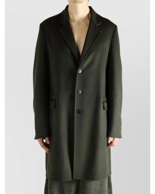 Givenchy Black Wool Cashmere Single Breasted Coat for men