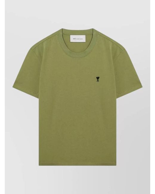 AMI Green Cotton T-Shirt