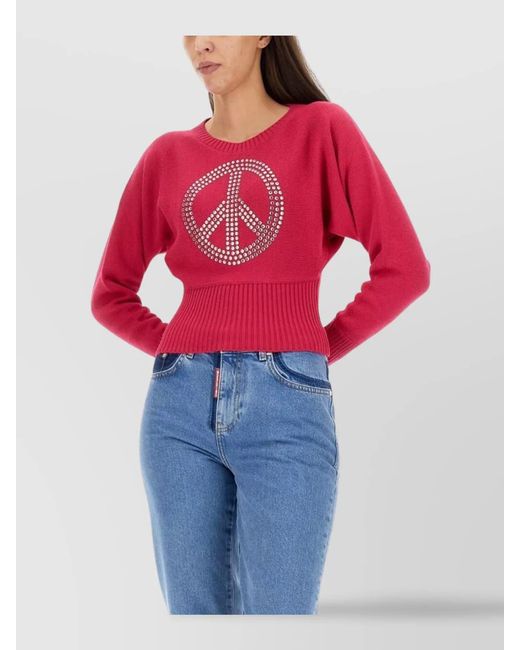 Moschino Red Wool Jumper
